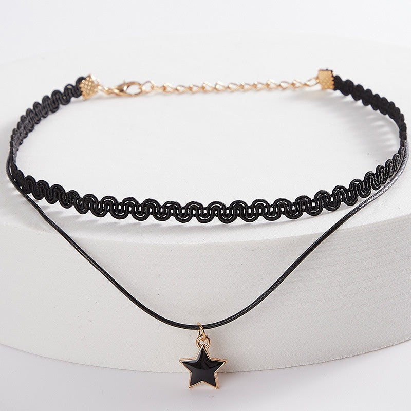 Hollow Designs Leather Velvet Necklace Layer Vintage Gothic Choker