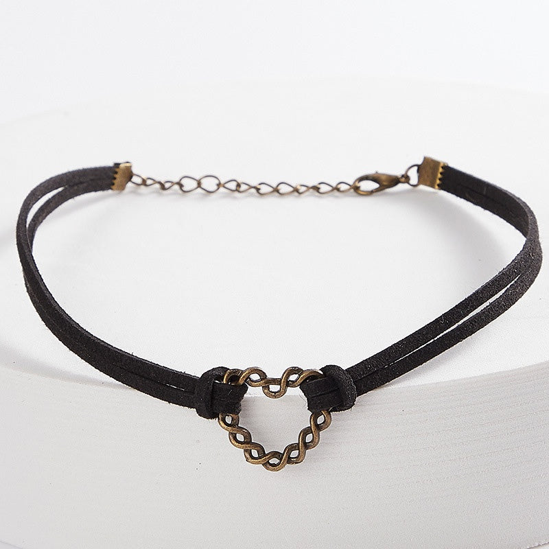 Hollow Designs Leather Velvet Necklace Layer Vintage Gothic Choker