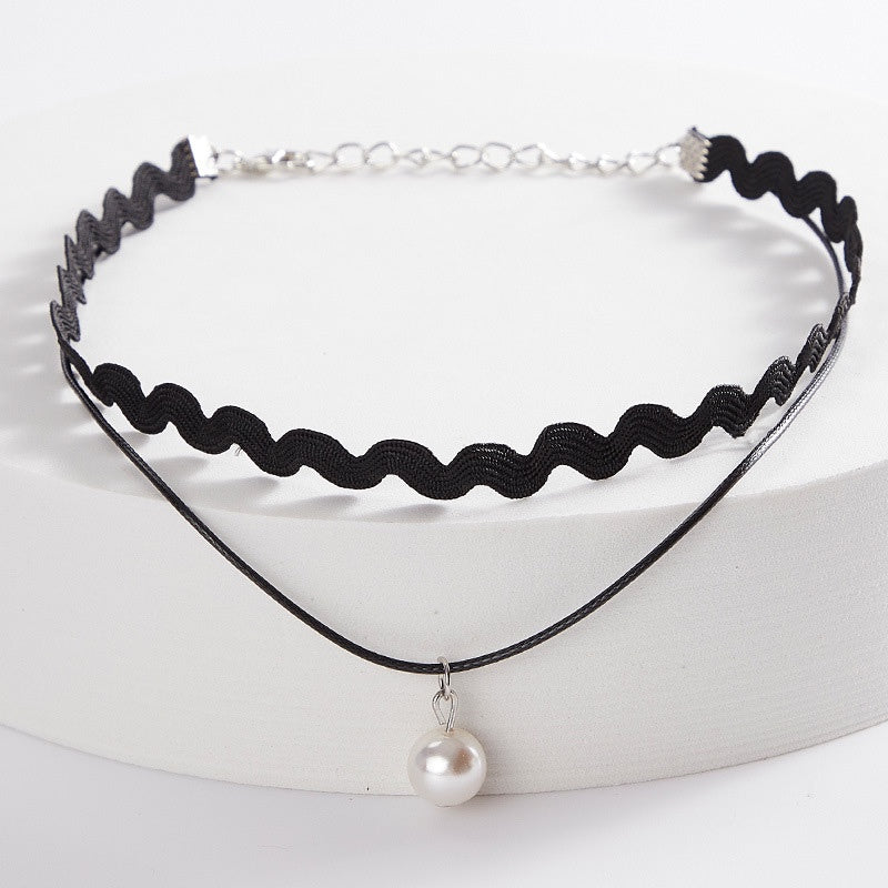 Hollow Designs Leather Velvet Necklace Layer Vintage Gothic Choker