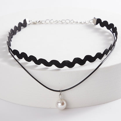 Hollow Designs Leather Velvet Necklace Layer Vintage Gothic Choker