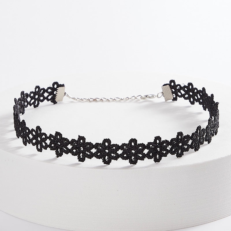 Hollow Designs Leather Velvet Necklace Layer Vintage Gothic Choker