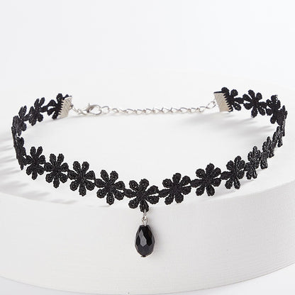 Hollow Designs Leather Velvet Necklace Layer Vintage Gothic Choker